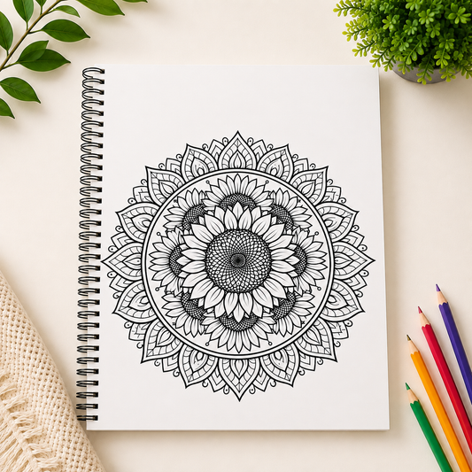 Floral Mandala Coloring Book – 30 Beautiful Flower & Nature Designs for Stress Relief, Mindfulness & Creative Calm