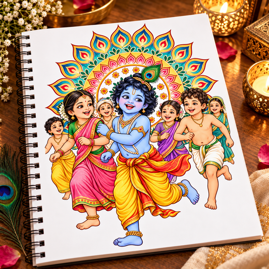 Bal Krishna Mandala Coloring Book