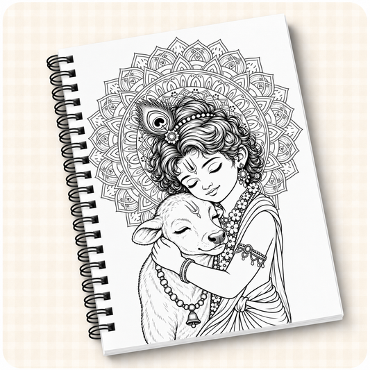 Krishna Mandala Coloring Book
