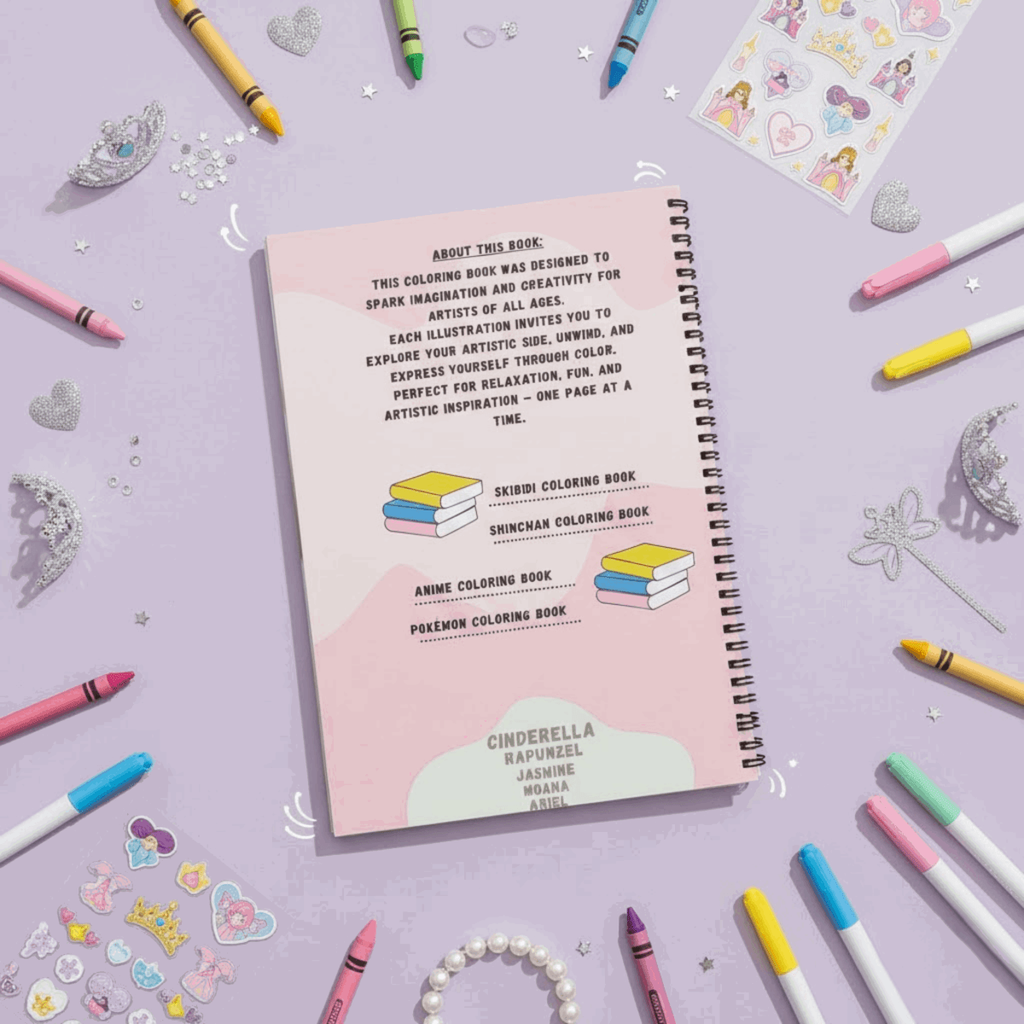 Princess Coloring Book for Girls – Magical Royal Activity Book | Large 8.5x11 Pages