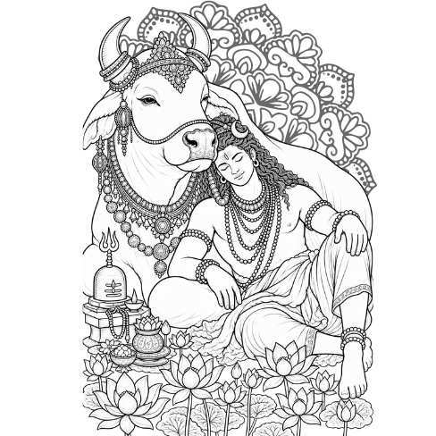 Shiva Mandala Coloring Book for Adults