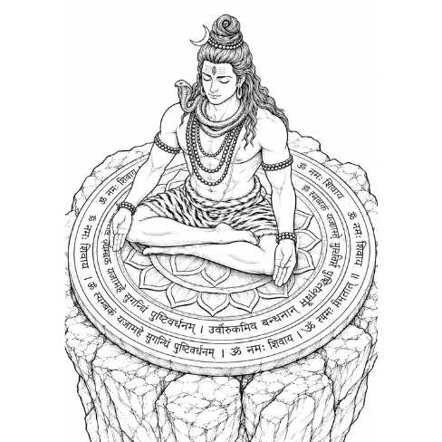 Shiva Mandala Coloring Book for Adults