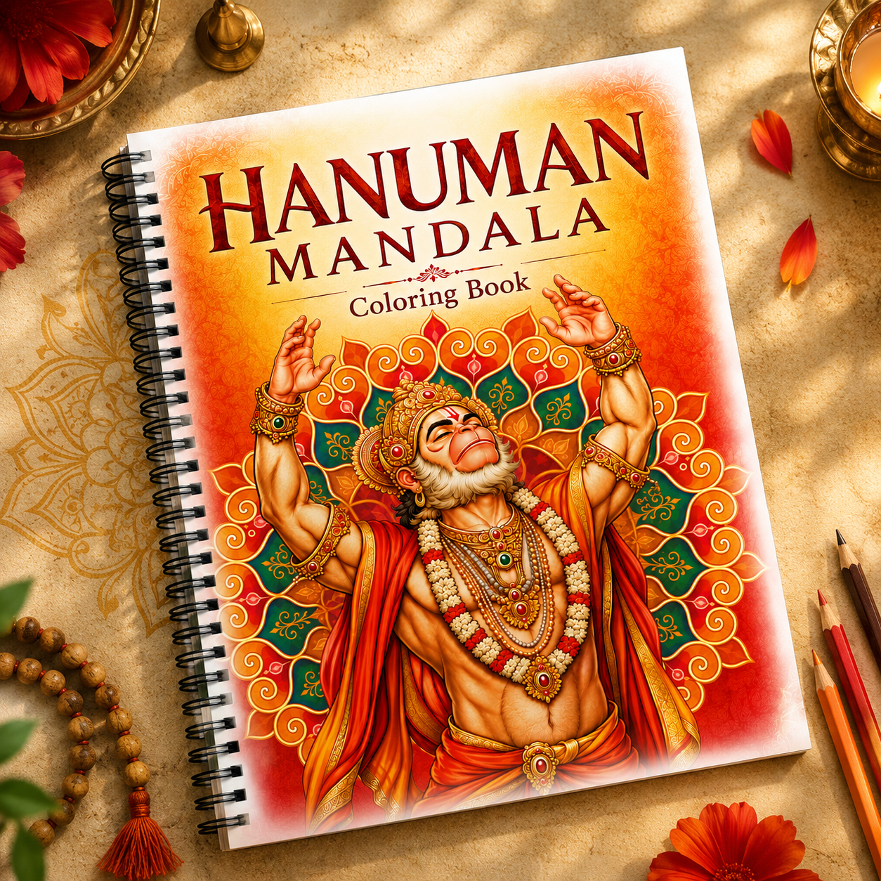 Hanuman Mandala Coloring Book
