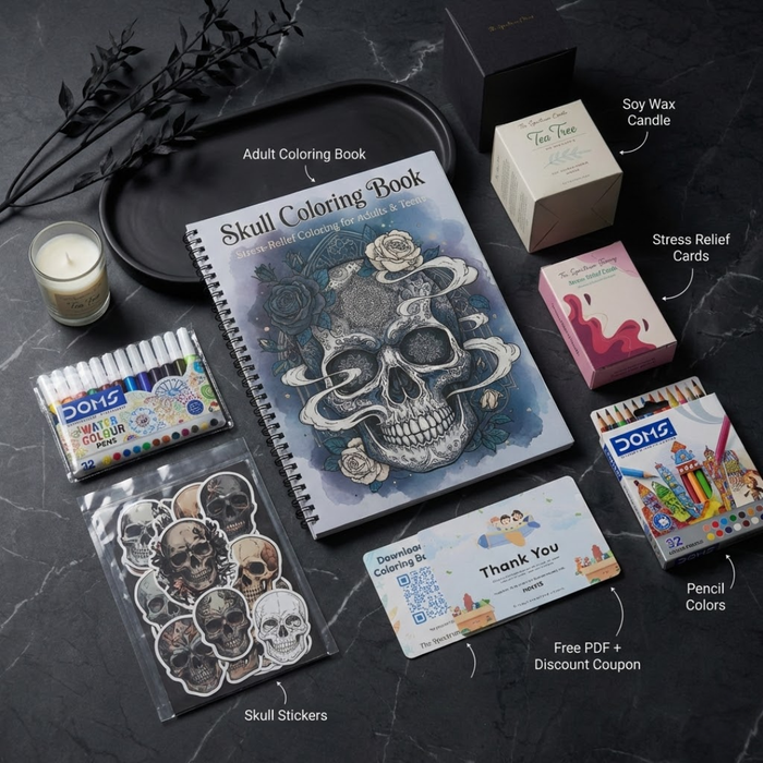 Skull Serenity Coloring Book – Stress Relief Art for Teens & Adults