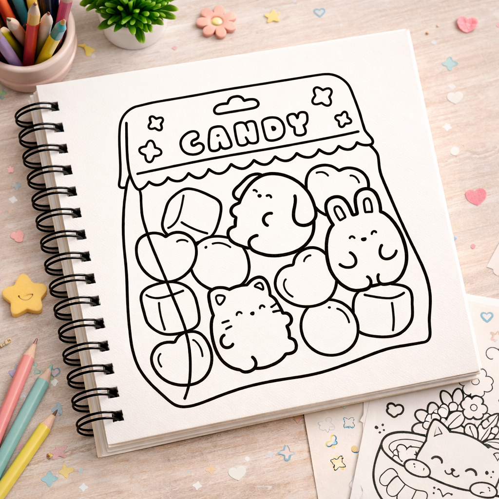 Sweet Vibes| Bold & Easy Coloring Book