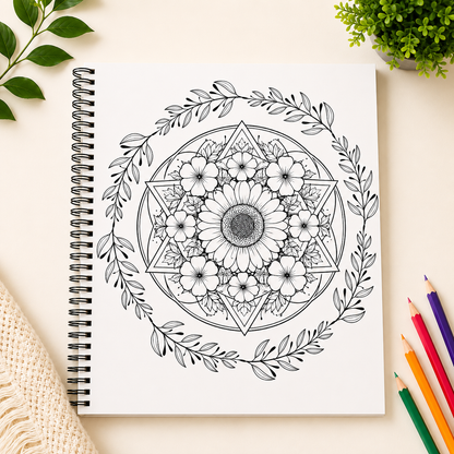 Floral Mandala Coloring Book