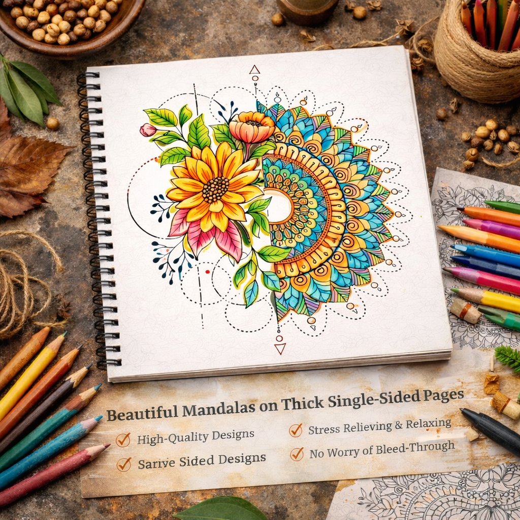 Mindful Mandalas: Adult Coloring Book for Stress Relief & Relaxation The Spectrum Stories