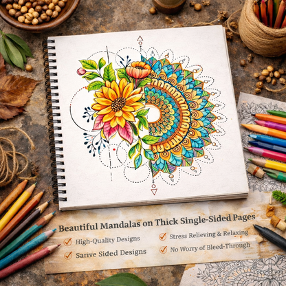 Mindful Mandalas: Adult Coloring Book for Stress Relief & Relaxation The Spectrum Stories