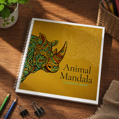 New Updated Version Animal Mandala Coloring Book