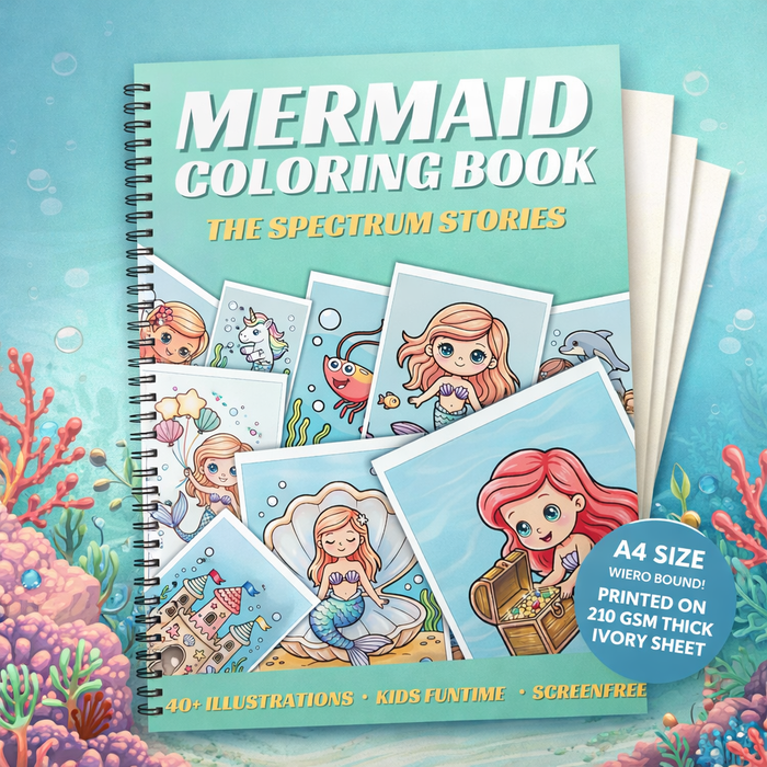 Mermaid Coloring Book for Kids | 40+ Cute Illustrations