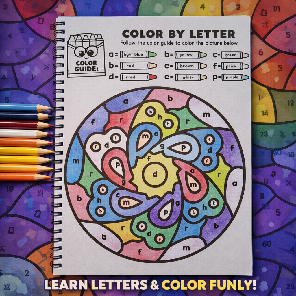 Color By Number Mysteries for Kids | 30+ Fun Illustrations | Color By Letter & Number | A4 Wiro Bound | Screen-Free Learning