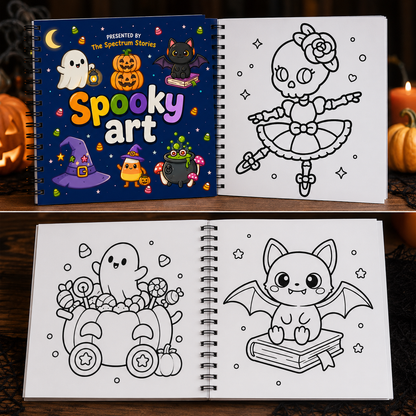 Spooky Art Adult Coloring Book –  Wire-O Edition
