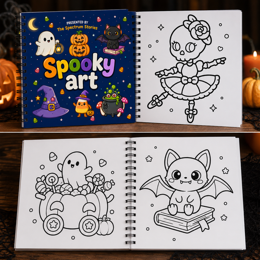 Spooky Art Adult Coloring Book –  Wire-O Edition