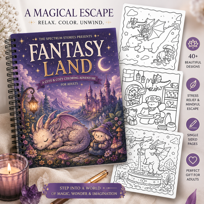 Fantasy Land Coloring Book for Adults