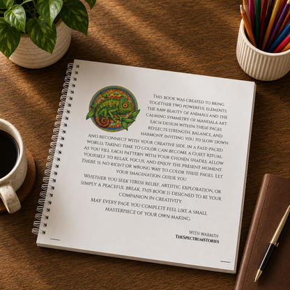 New Updated Version Animal Mandala Coloring Book