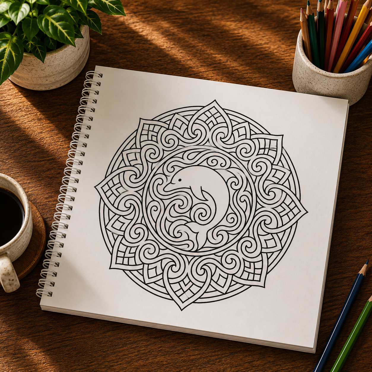 New Updated Version Animal Mandala Coloring Book