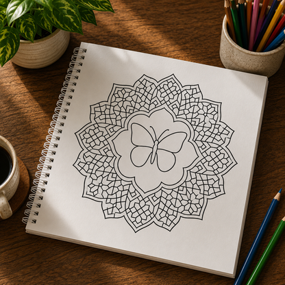 New Updated Version Animal Mandala Coloring Book