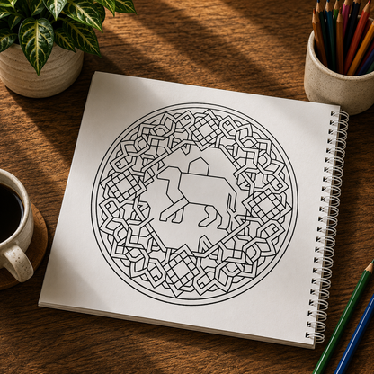New Updated Version Animal Mandala Coloring Book
