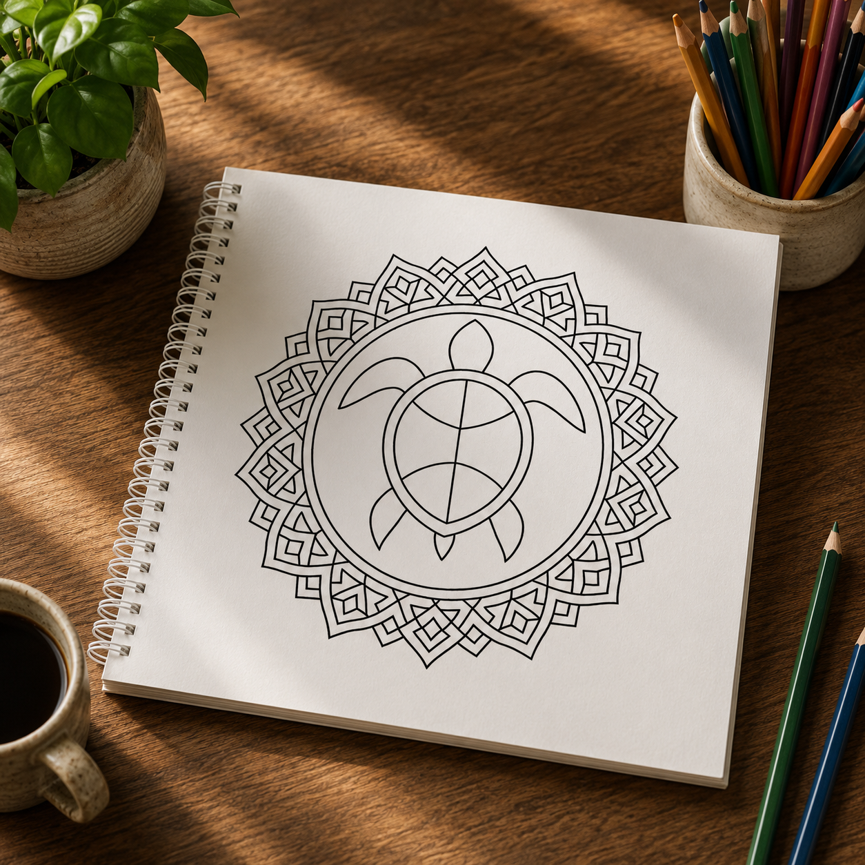 New Updated Version Animal Mandala Coloring Book