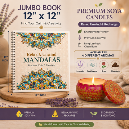 Mindful Mandalas: Adult Coloring Book for Stress Relief & Relaxation