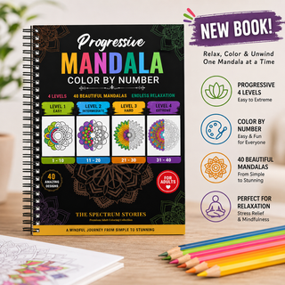 Progressive Complexity Color by Number Book for Adults