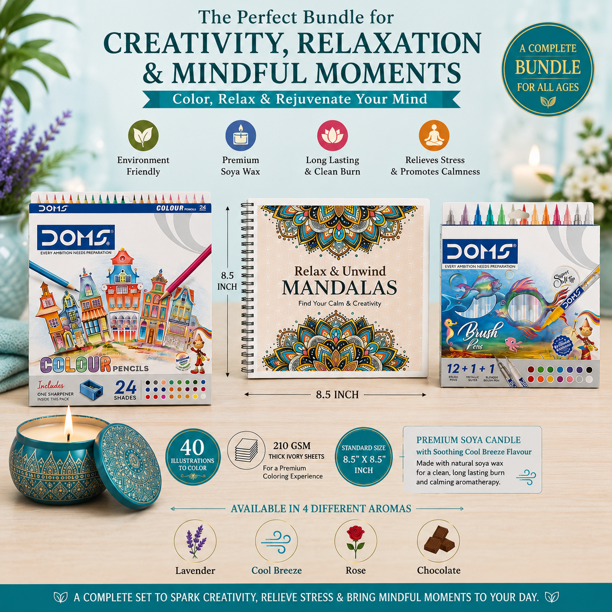 Mindful Mandalas: Adult Coloring Book for Stress Relief & Relaxation