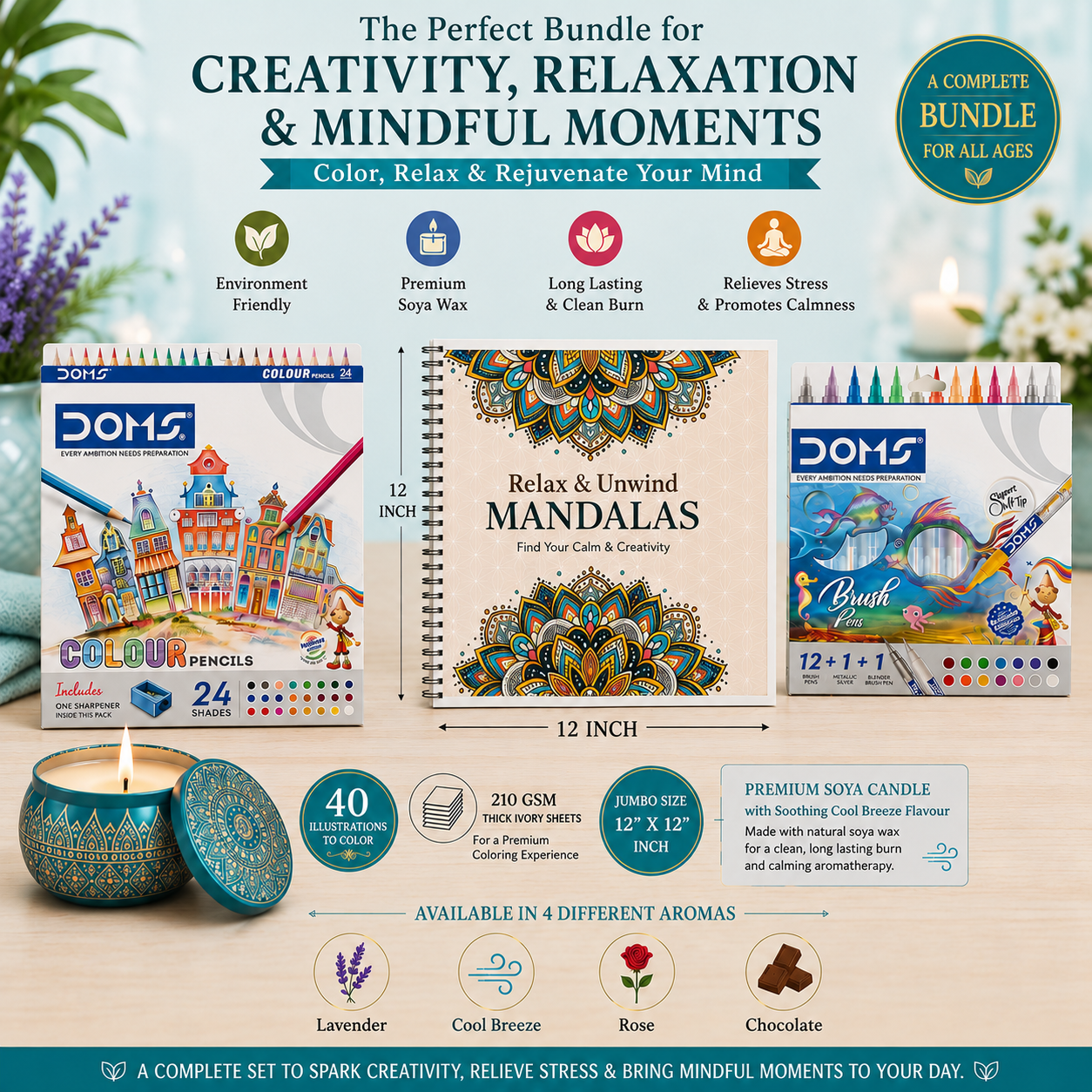Mindful Mandalas: Adult Coloring Book for Stress Relief & Relaxation