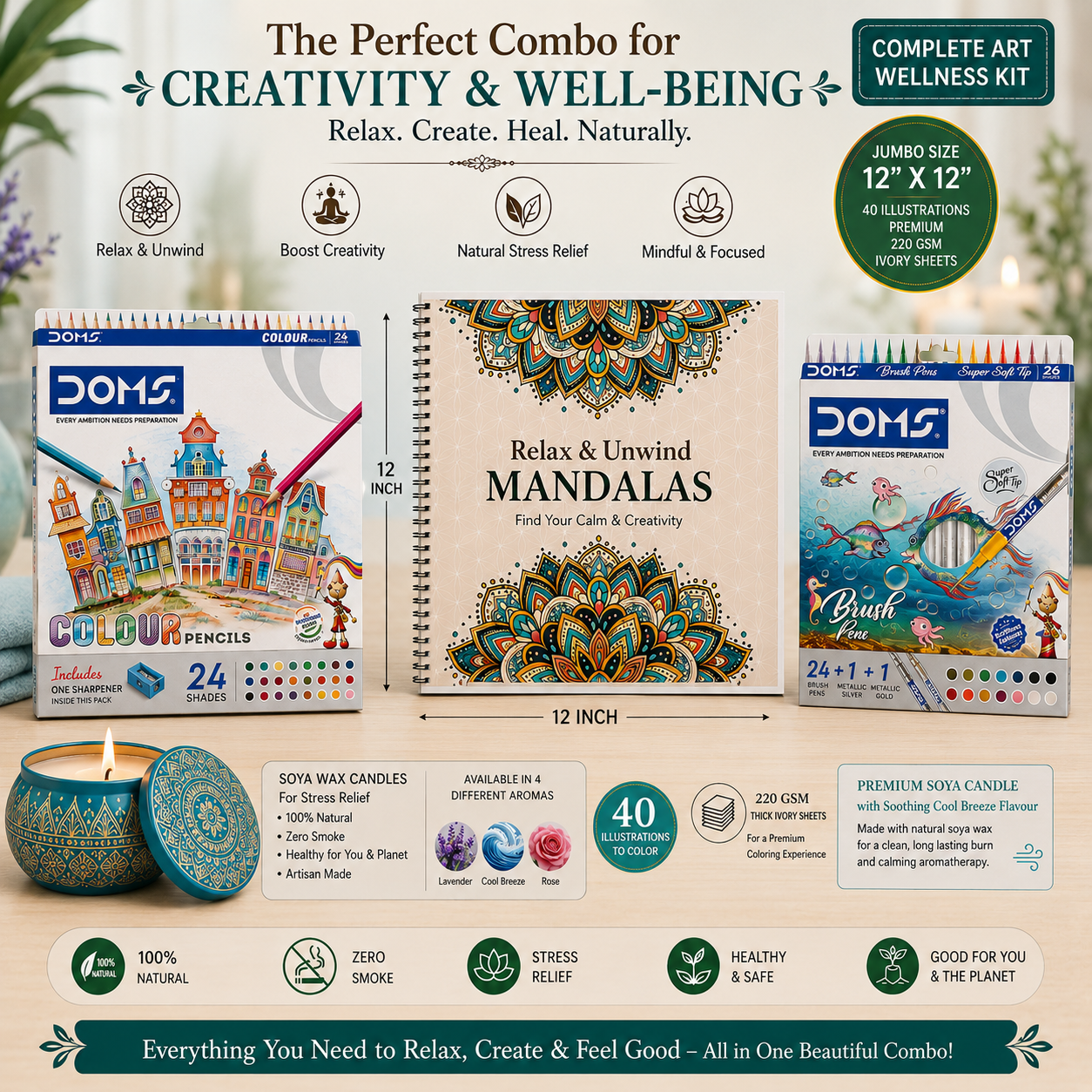 Mindful Mandalas: Adult Coloring Book for Stress Relief & Relaxation