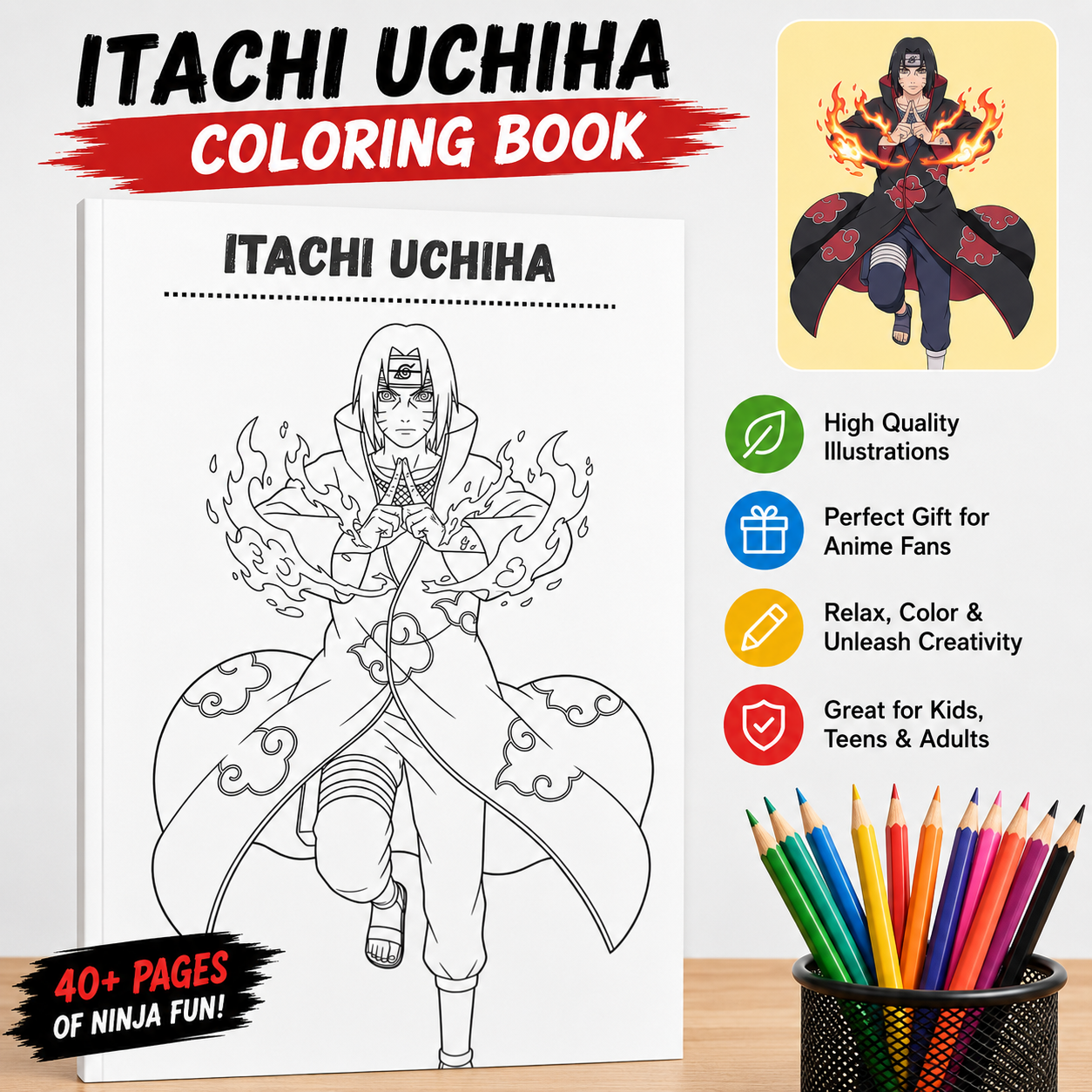 🍥 Naruto Coloring Book – Volume 1