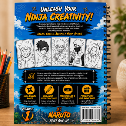 🍥 Naruto Coloring Book – Volume 1