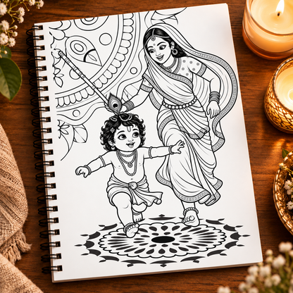 Bal Krishna Mandala Coloring Book