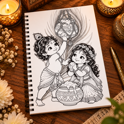 Bal Krishna Mandala Coloring Book