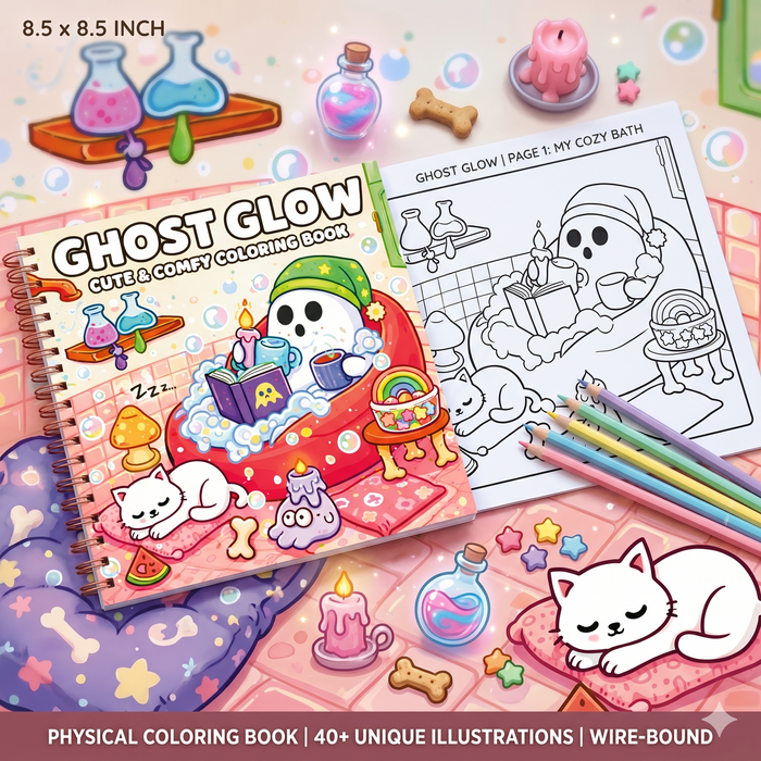 Ghost Glow: A Cute & Comfy Coloring Book