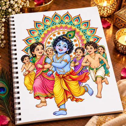 Bal Krishna Mandala Coloring Book