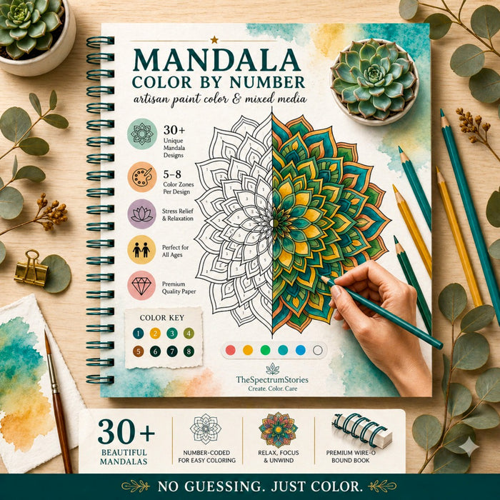 Color by Number Mandala Coloring Book
