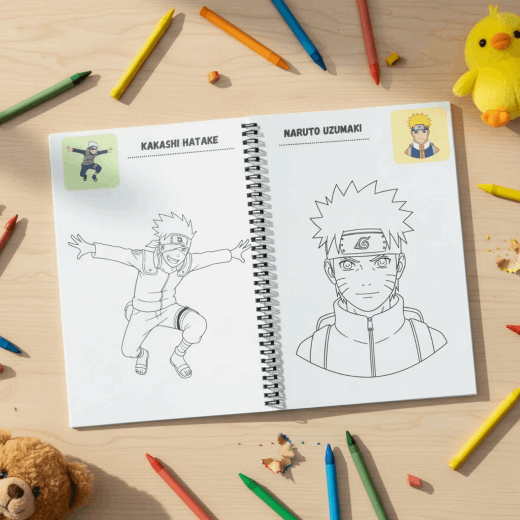 Anime Coloring Book - 30 Premium Character Designs