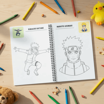 Anime Coloring Book - 30 Premium Character Designs