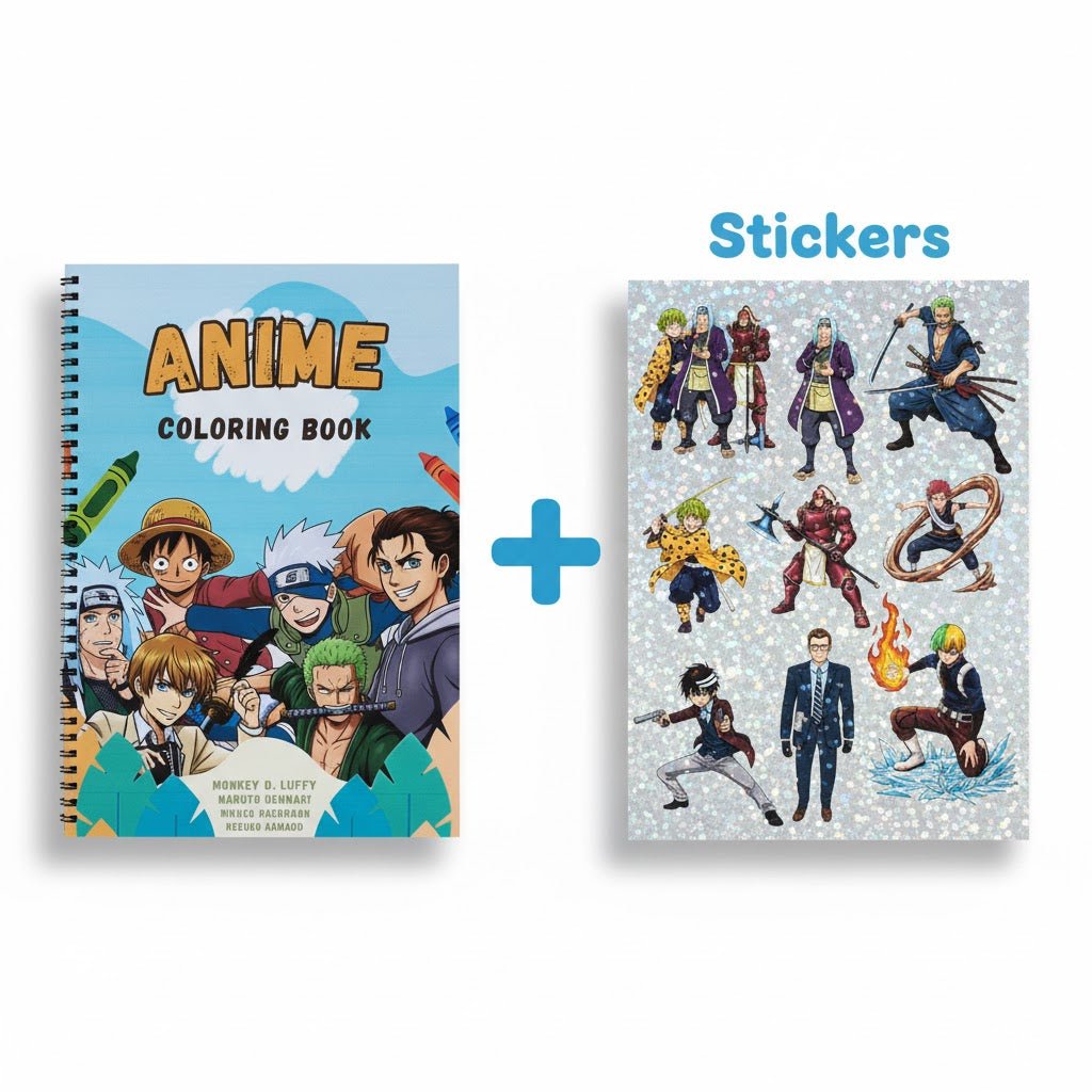 Anime Coloring Book - 30 Premium Character Designs
