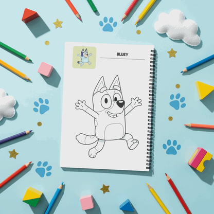 Bluey Preschool Coloring Book - Educational Activities | Jumbo 8.5x11