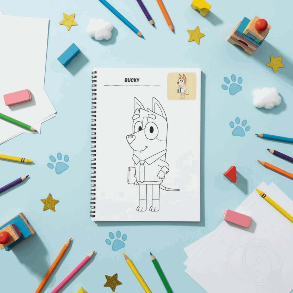 Bluey Preschool Coloring Book - Educational Activities | Jumbo 8.5x11