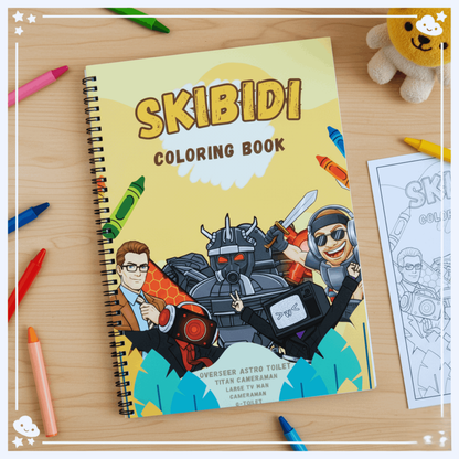 Brainrot Coloring Book Set - 3 Books Featuring Skibidi & Anime