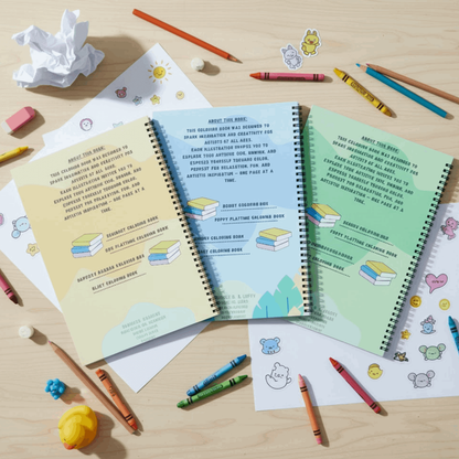 Brainrot Coloring Book Set - 3 Books Featuring Skibidi & Anime