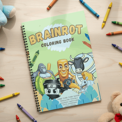 Brainrot Coloring Book Set - 3 Books Featuring Skibidi & Anime