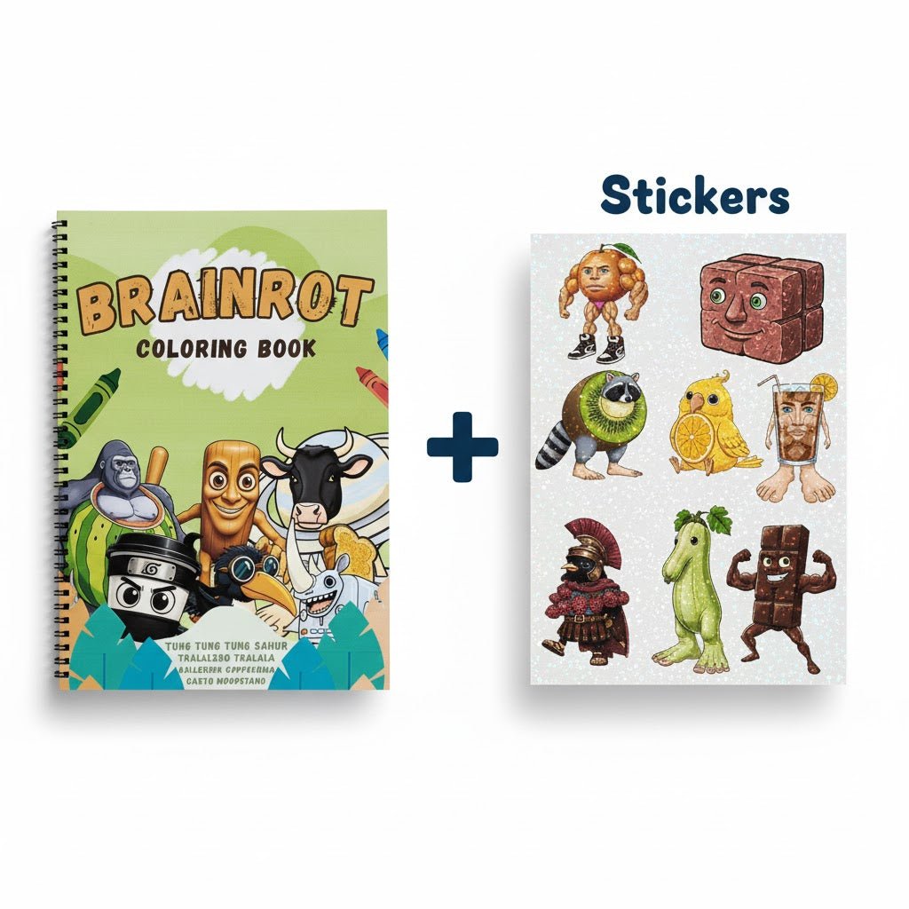 brainrot coloring book - Viral Internet Culture Art Book for Teens & Adults