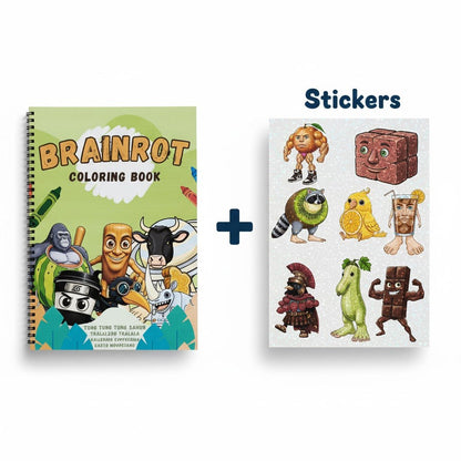 brainrot coloring book - Viral Internet Culture Art Book for Teens & Adults