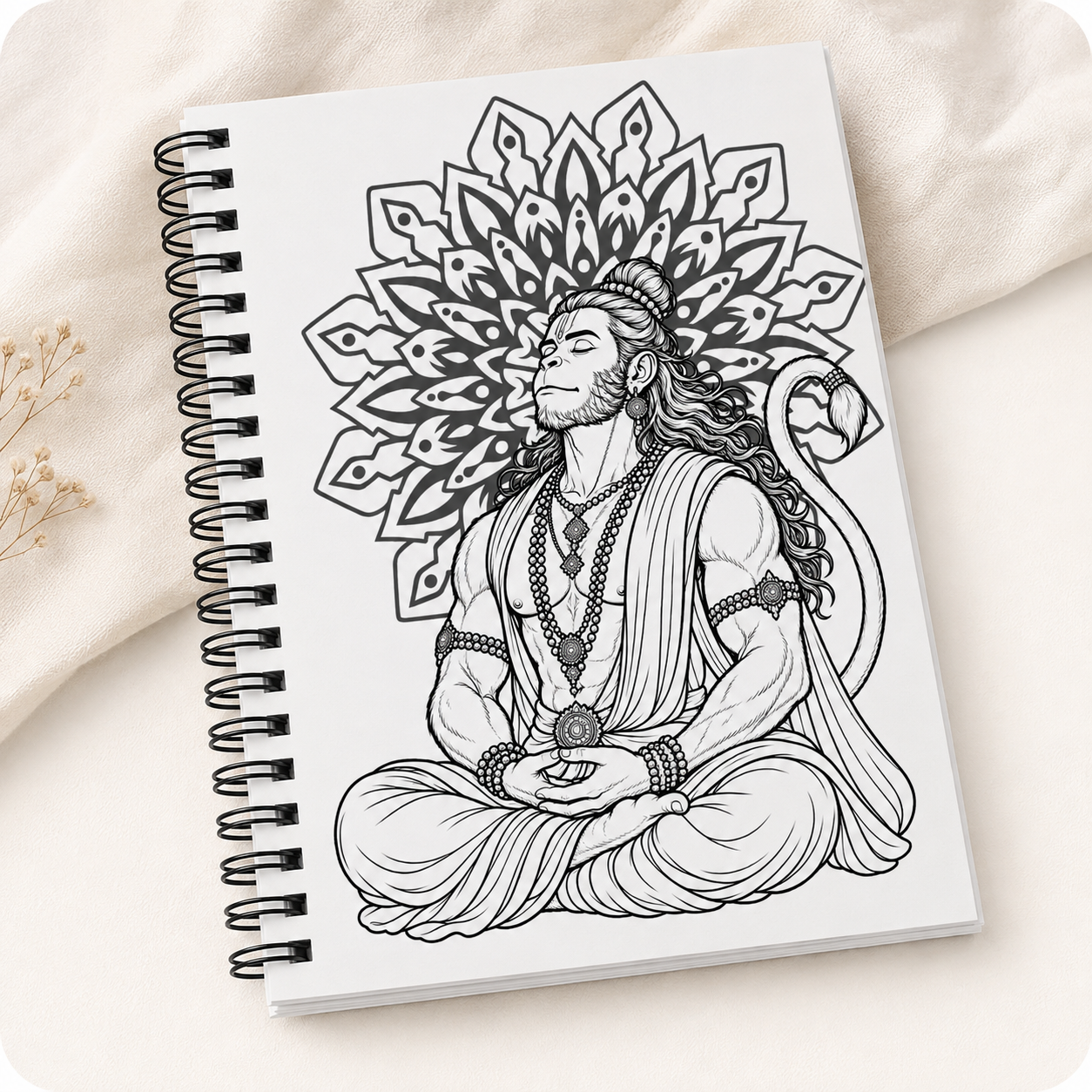 Hanuman Mandala Coloring Book