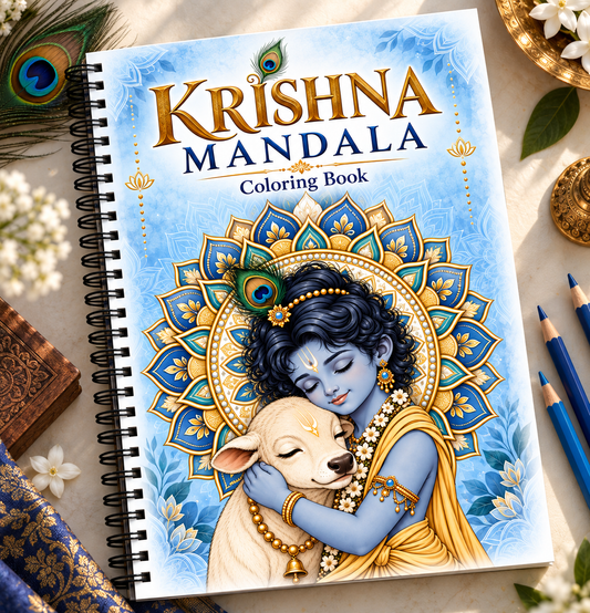 Krishna Mandala Coloring Book