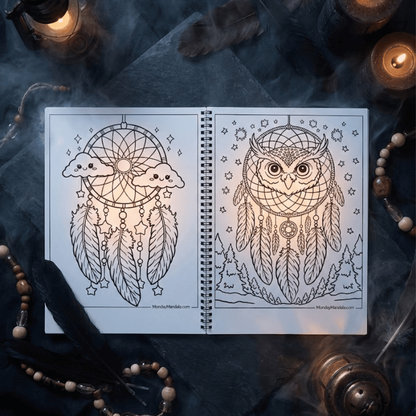 Dream Catcher Coloring Book – Peaceful Mandala Art for Relaxation