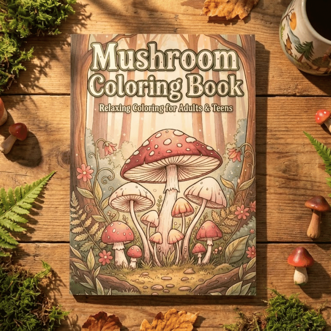 Enchanted Mushroom Coloring Book – Cozy Forest Art for Relaxation - The Spectrum Stories