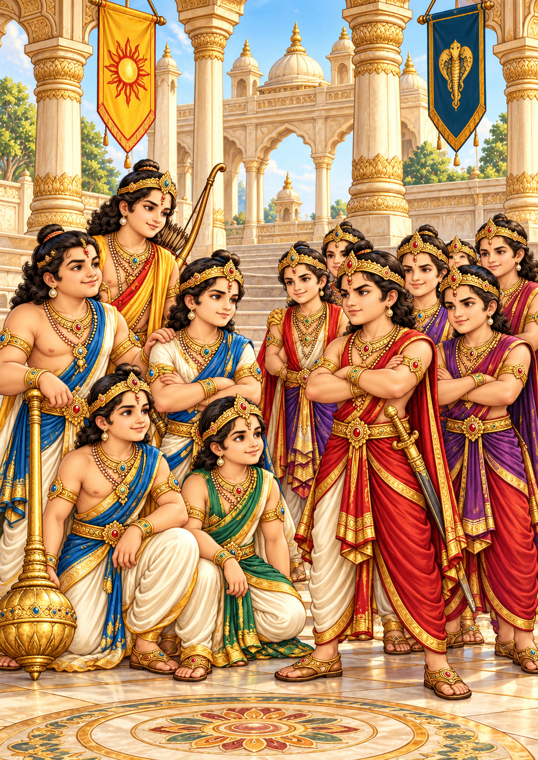 Young Pandavas and Kauravas Together